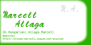 marcell allaga business card